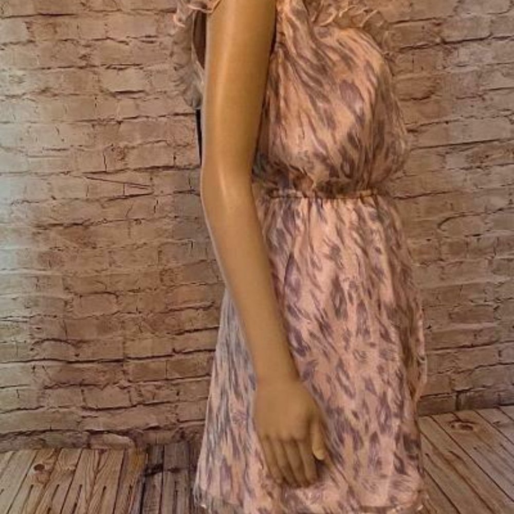 Ark & Co M One Shoulder Sleeveless Beige Dress - Picture 4 of 8